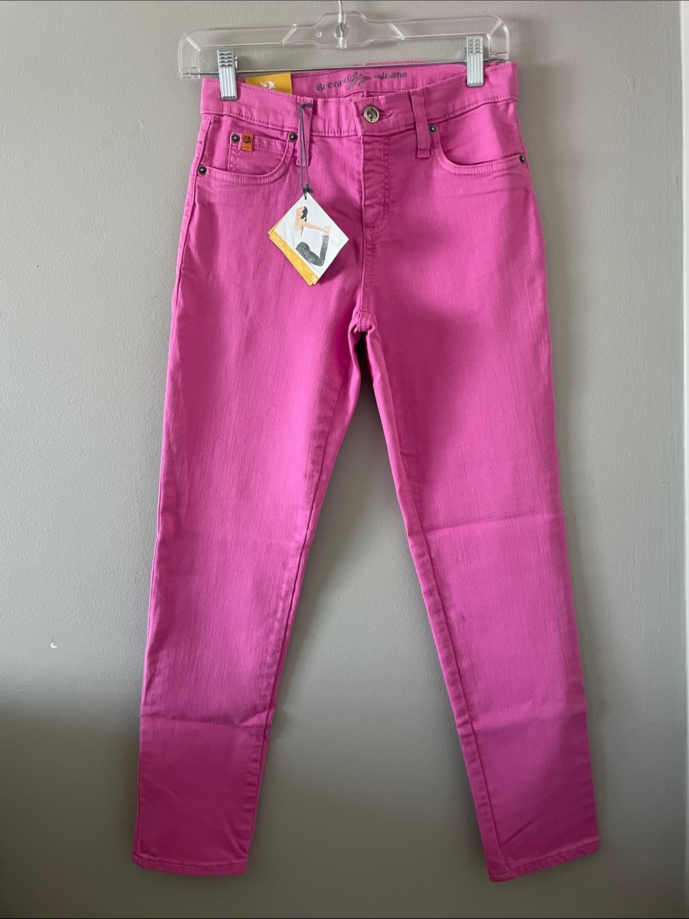 Size 26 High-Rise Second Yoga Jeans in Wildberry Pink